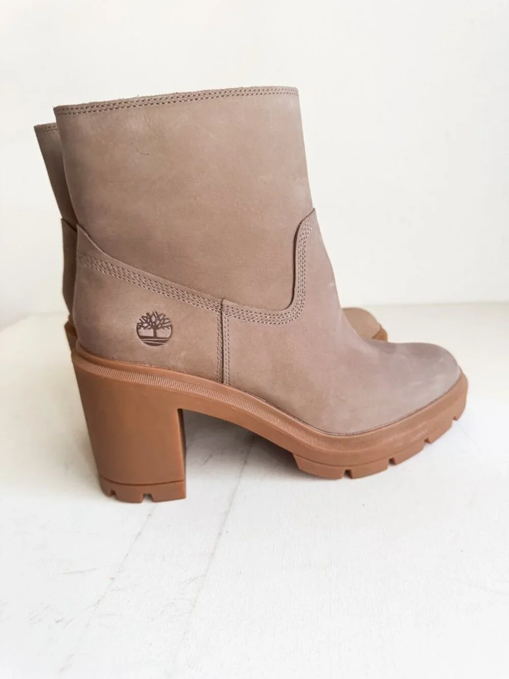 Timberland Allington Heights Mid Zip Boots taupe Nubuck Suede 11